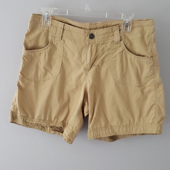 Kuhl Shorts Womens sz 10 Hiking Khaki Tan Drawstring Athletic Outdoors - Picture 1 of 12